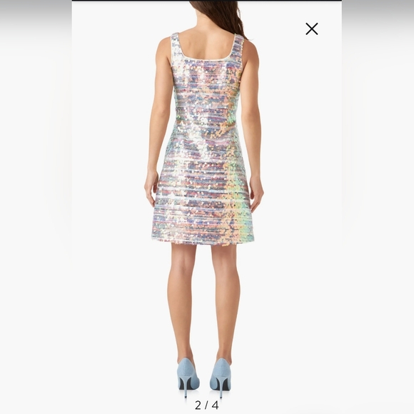 English Factory Sequin Stripe Sleeveless Minidress - Picture 2 of 6
